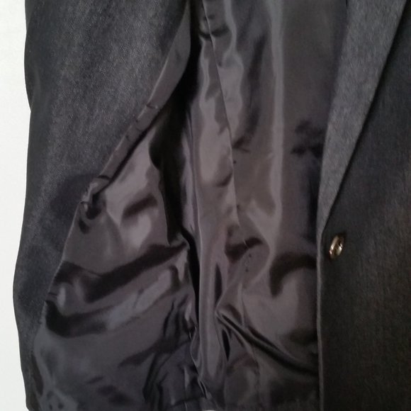 Kasper Large Gray Denim Blazer /Jacket 14P - Picture 9 of 11